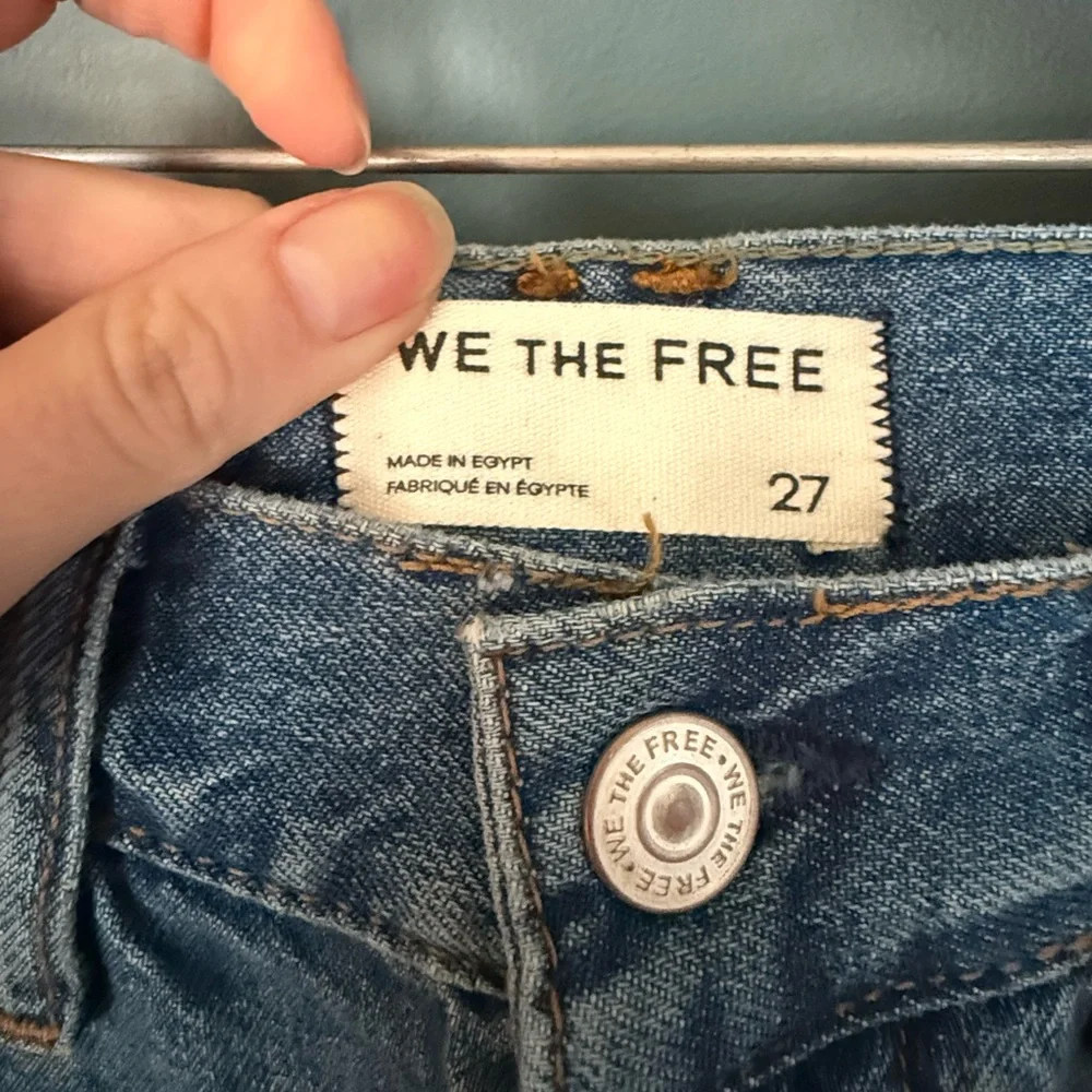 Free People Montana Blue Denim Long Shorts